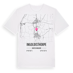 Ingoldisthorpe karta t-shirt – ekologisk bomull t-shirt från Pinshirt
