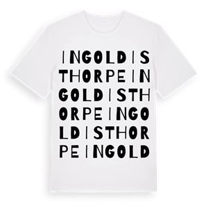 Ingoldisthorpe ordlek t-shirt – ekologisk bomull t-shirt från Pinshirt