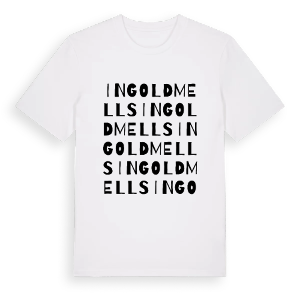 Ingoldmells ordlek t-shirt – ekologisk bomull t-shirt från Pinshirt