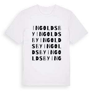 Ingoldsby ordlek t-shirt – ekologisk bomull t-shirt från Pinshirt