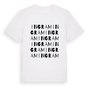 Ingram ordlek t-shirt – ekologisk bomull t-shirt från Pinshirt