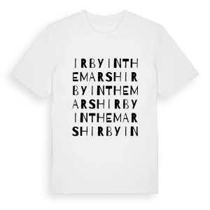 Irby in the Marsh ordlek t-shirt – ekologisk bomull t-shirt från Pinshirt
