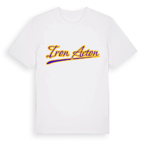 Iron Acton baseball t-shirt – ekologisk bomull t-shirt från Pinshirt
