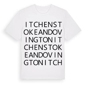 Itchen Stoke and Ovington ordlek t-shirt – ekologisk bomull t-shirt från Pinshirt
