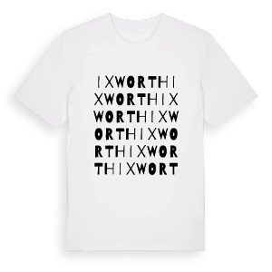 Ixworth ordlek t-shirt – ekologisk bomull t-shirt från Pinshirt