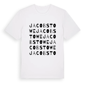 Jacobstowe ordlek t-shirt – ekologisk bomull t-shirt från Pinshirt