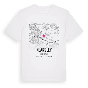Kearsley karta t-shirt – ekologisk bomull t-shirt från Pinshirt