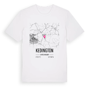 Kedington karta t-shirt – ekologisk bomull t-shirt från Pinshirt