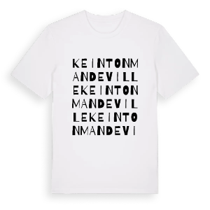 Keinton Mandeville ordlek t-shirt – ekologisk bomull t-shirt från Pinshirt