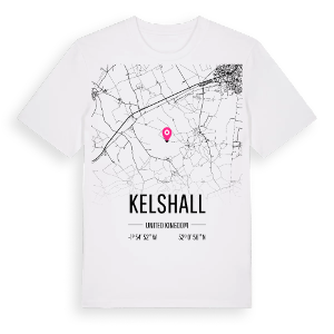 Kelshall karta t-shirt – ekologisk bomull t-shirt från Pinshirt