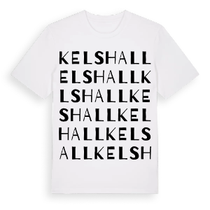 Kelshall ordlek t-shirt – ekologisk bomull t-shirt från Pinshirt