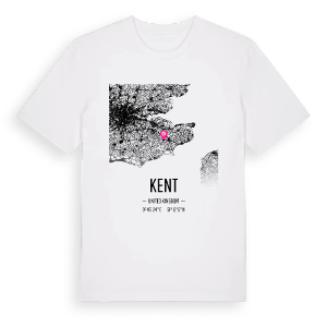 Kent karta t-shirt – ekologisk bomull t-shirt från Pinshirt