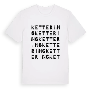 Kettering ordlek t-shirt – ekologisk bomull t-shirt från Pinshirt