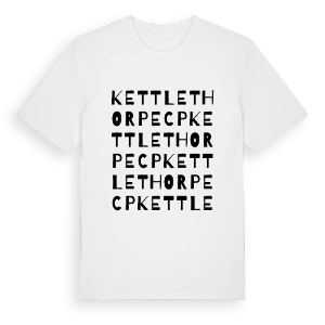 Kettlethorpe CP ordlek t-shirt – ekologisk bomull t-shirt från Pinshirt