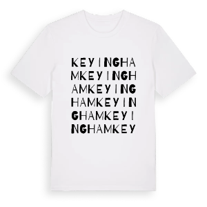 Keyingham ordlek t-shirt – ekologisk bomull t-shirt från Pinshirt