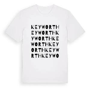Keyworth ordlek t-shirt – ekologisk bomull t-shirt från Pinshirt