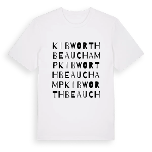 Kibworth Beauchamp ordlek t-shirt – ekologisk bomull t-shirt från Pinshirt