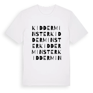 Kidderminster ordlek t-shirt – ekologisk bomull t-shirt från Pinshirt