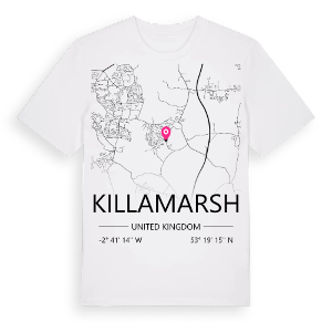 Killamarsh karta t-shirt – ekologisk bomull t-shirt från Pinshirt