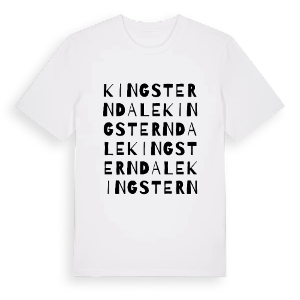 King Sterndale ordlek t-shirt – ekologisk bomull t-shirt från Pinshirt