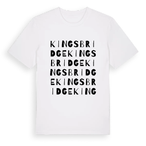 Kingsbridge ordlek t-shirt – ekologisk bomull t-shirt från Pinshirt