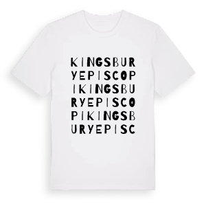 Kingsbury Episcopi ordlek t-shirt – ekologisk bomull t-shirt från Pinshirt