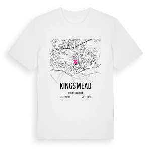 Kingsmead karta t-shirt – ekologisk bomull t-shirt från Pinshirt