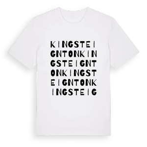 Kingsteignton ordlek t-shirt – ekologisk bomull t-shirt från Pinshirt