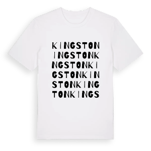 Kingston ordlek t-shirt – ekologisk bomull t-shirt från Pinshirt