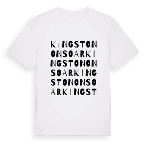 Kingston on Soar ordlek t-shirt – ekologisk bomull t-shirt från Pinshirt