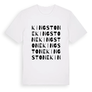 Kingstone ordlek t-shirt – ekologisk bomull t-shirt från Pinshirt