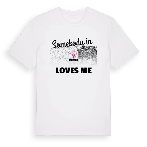 Någon i Kinver älskar mig t-shirt – ekologisk bomull t-shirt från Pinshirt