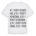 Kirby Knowle ordlek t-shirt