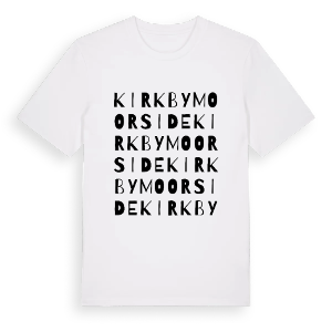 Kirkbymoorside ordlek t-shirt – ekologisk bomull t-shirt från Pinshirt