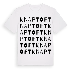 Knaptoft ordlek t-shirt – ekologisk bomull t-shirt från Pinshirt
