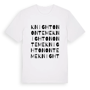 Knighton on Teme ordlek t-shirt – ekologisk bomull t-shirt från Pinshirt