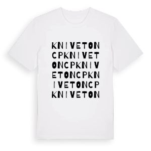 Kniveton CP ordlek t-shirt – ekologisk bomull t-shirt från Pinshirt