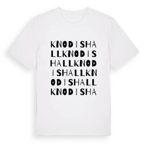 Knodishall ordlek t-shirt – ekologisk bomull t-shirt från Pinshirt