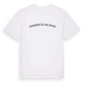 Knossington and Cold Overton college t-shirt – ekologisk bomull t-shirt från Pinshirt