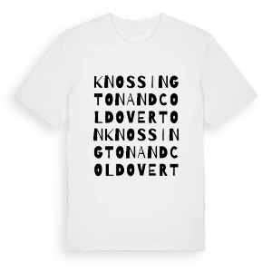 Knossington and Cold Overton ordlek t-shirt – ekologisk bomull t-shirt från Pinshirt