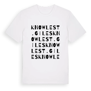 Knowle St. Giles ordlek t-shirt – ekologisk bomull t-shirt från Pinshirt