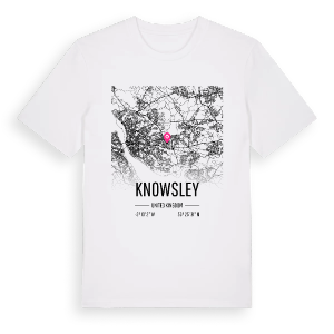 Knowsley karta t-shirt – ekologisk bomull t-shirt från Pinshirt