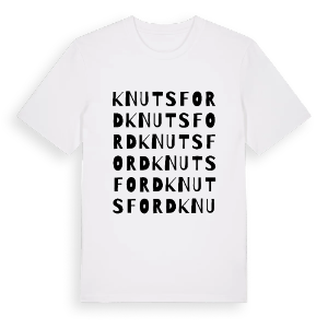 Knutsford ordlek t-shirt – ekologisk bomull t-shirt från Pinshirt