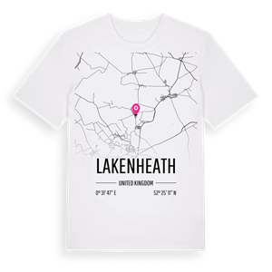 Lakenheath karta t-shirt – ekologisk bomull t-shirt från Pinshirt