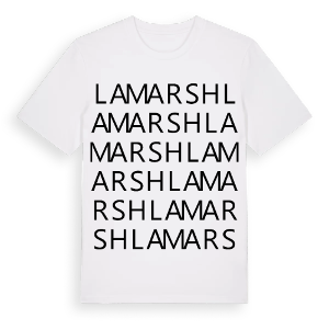 Lamarsh ordlek t-shirt – ekologisk bomull t-shirt från Pinshirt
