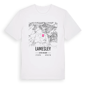 Lamesley karta t-shirt – ekologisk bomull t-shirt från Pinshirt