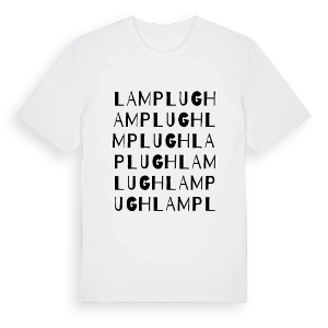 Lamplugh ordlek t-shirt – ekologisk bomull t-shirt från Pinshirt