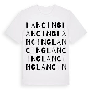 Lancing ordlek t-shirt – ekologisk bomull t-shirt från Pinshirt