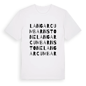 Langar cum Barnstone ordlek t-shirt – ekologisk bomull t-shirt från Pinshirt