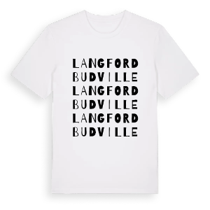 Langford Budville ordlek t-shirt – ekologisk bomull t-shirt från Pinshirt